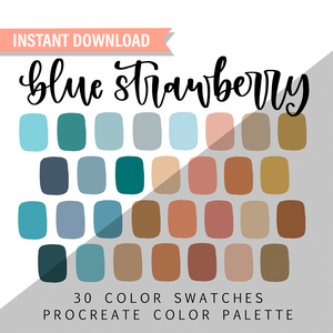 Blue Strawberry Procreate Color Palette