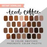 Iced Coffee Procreate Color Palette
