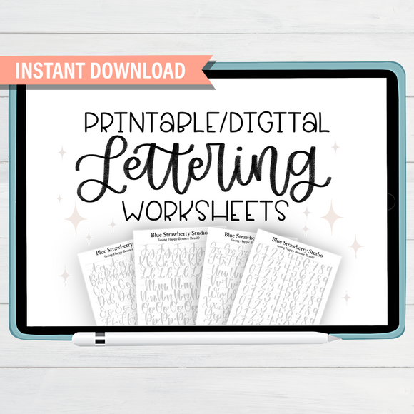 Printable/Digital Lettering Worksheets