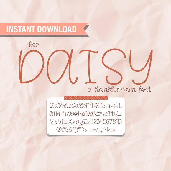 bss DAISY Font | A Handwritten Font
