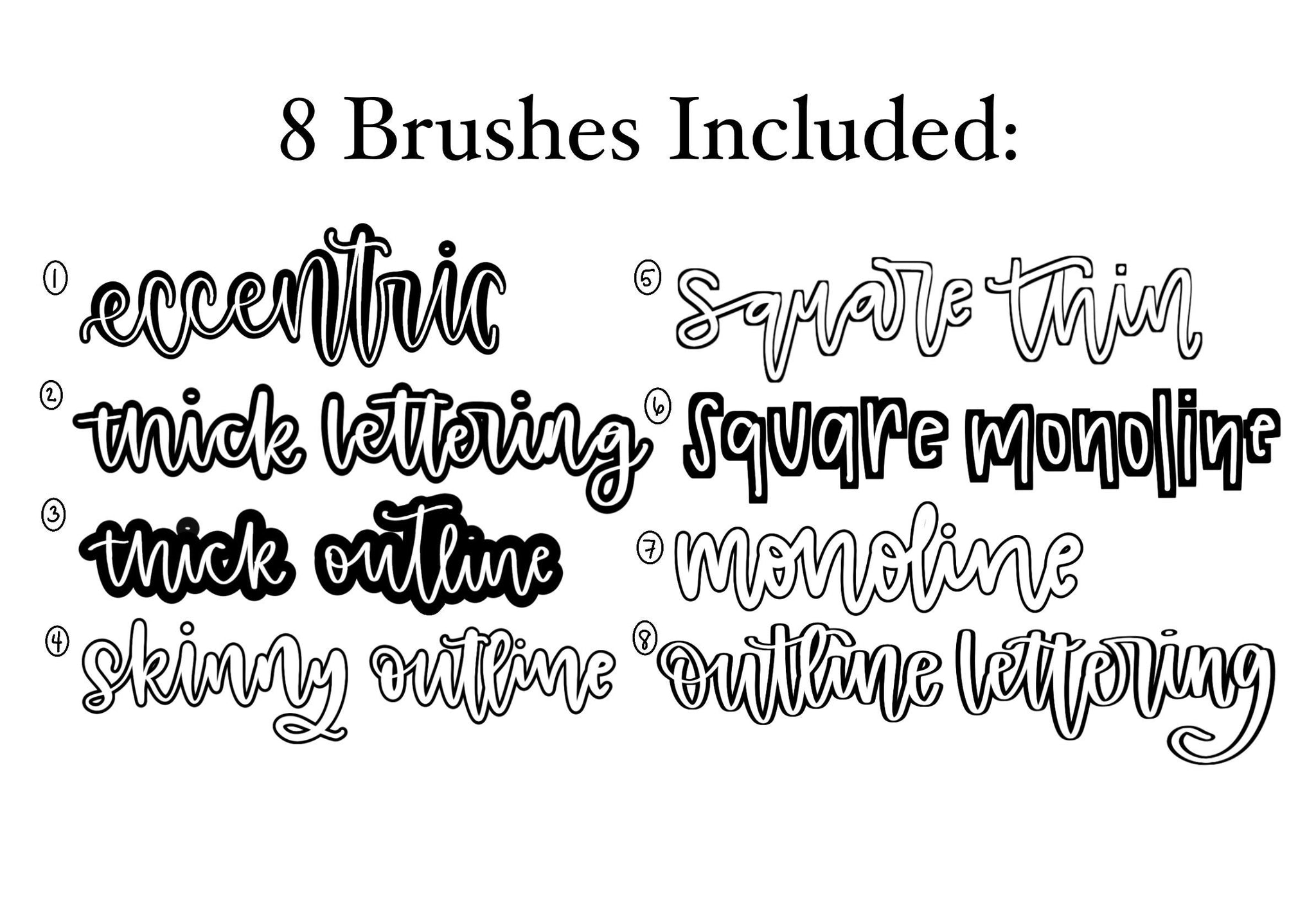 Free outline brush set! - Free Brushes for Procreate